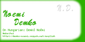 noemi demko business card