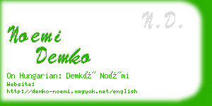 noemi demko business card